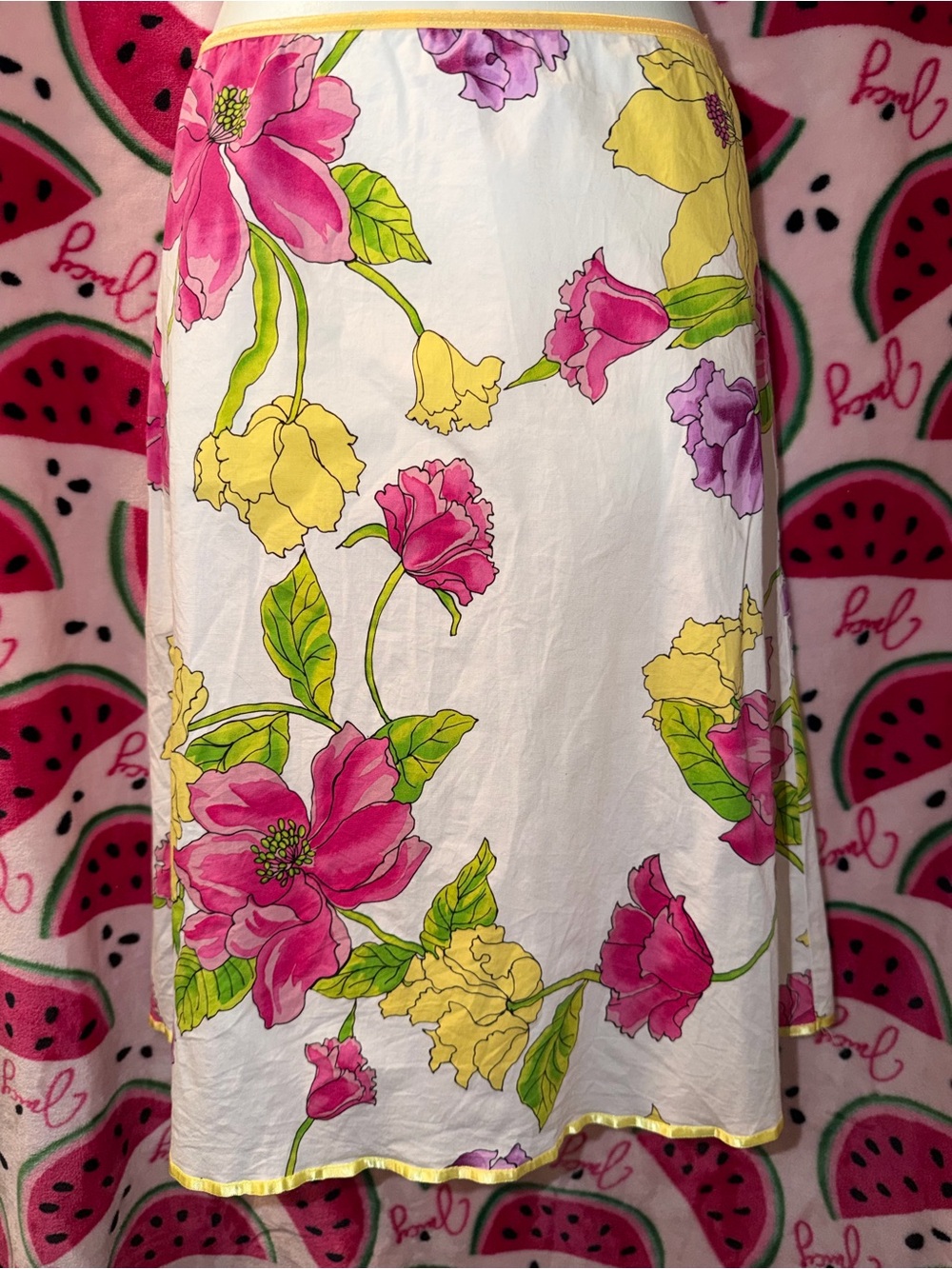 🩷 Vintage Floral Midi Skirt